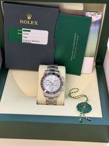 Rolex Daytona 40mm Glacier Ice Blue Diamond Baguette Dial Platinum Watch 116506
