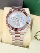 Rolex Daytona 40mm Glacier Ice Blue Diamond Baguette Dial Platinum Watch 116506