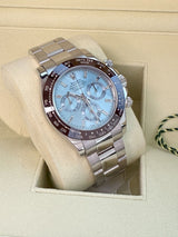 Rolex Daytona 40mm Glacier Ice Blue Diamond Baguette Dial Platinum Watch 116506