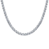 33.35ct Natural Round Diamonds Tennis Necklace 18 Inches 18K White Gold SI1-VS2
