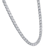 33.35ct Natural Round Diamonds Tennis Necklace 18 Inches 18K White Gold SI1-VS2