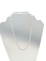 33.35ct Natural Round Diamonds Tennis Necklace 18 Inches 18K White Gold SI1-VS2