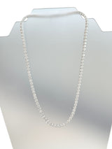 33.35ct Natural Round Diamonds Tennis Necklace 18 Inches 18K White Gold SI1-VS2