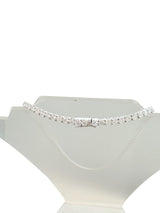 33.35ct Natural Round Diamonds Tennis Necklace 18 Inches 18K White Gold SI1-VS2