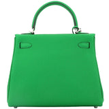Hermes Kelly 25 Bamboo Togo Leather with Palladium Hardware Handbag