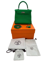 Hermes Kelly 25 Bamboo Togo Leather with Palladium Hardware Handbag