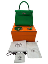 Hermes Kelly 25 Bamboo Togo Leather with Palladium Hardware Handbag