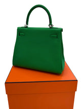 Hermes Kelly 25 Bamboo Togo Leather with Palladium Hardware Handbag