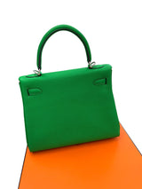 Hermes Kelly 25 Bamboo Togo Leather with Palladium Hardware Handbag