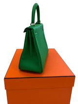 Hermes Kelly 25 Bamboo Togo Leather with Palladium Hardware Handbag