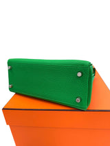 Hermes Kelly 25 Bamboo Togo Leather with Palladium Hardware Handbag