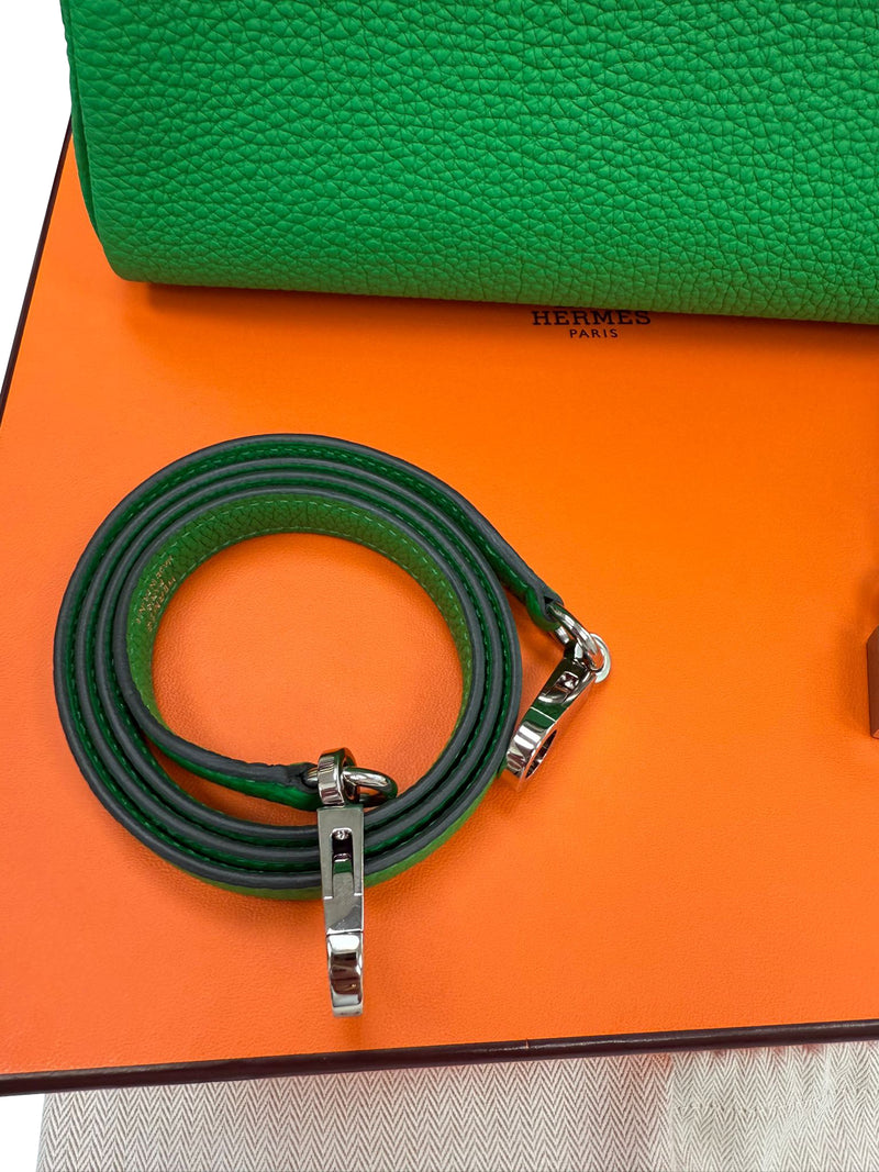 Hermes Kelly 25 Bamboo Togo Leather with Palladium Hardware Handbag