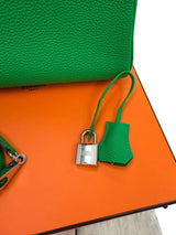 Hermes Kelly 25 Bamboo Togo Leather with Palladium Hardware Handbag