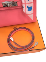 Hermes Mini Kelly Rose Azalee Epsom Leather with Palladium Hardware Handbag