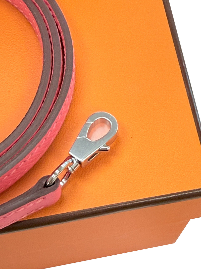 Hermes Mini Kelly Rose Azalee Epsom Leather with Palladium Hardware Handbag