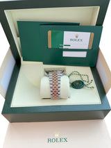 Rolex Datejust 41mm Two-Tone Rose Gold Steel Fluted Chocolate Dial Watch 126331