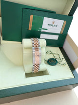Rolex Datejust 41mm Two-Tone Rose Gold Steel Fluted Chocolate Dial Watch 126331