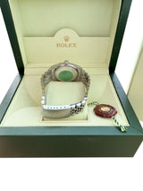 Rolex Datejust 36mm Silver Dial Vintage Steel Engine Turned Bezel Watch 16030