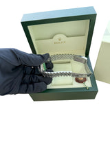 Rolex Datejust 36mm Silver Dial Vintage Steel Engine Turned Bezel Watch 16030