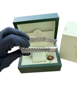 Rolex Datejust 36mm Silver Dial Vintage Steel Engine Turned Bezel Watch 16030