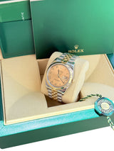 Rolex Datejust 36mm Steel Yellow Gold Champagne Roman Dial Mens Watch 116233
