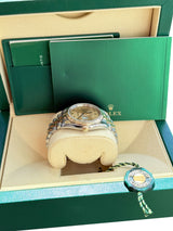 Rolex Datejust 36mm Steel Yellow Gold Champagne Roman Dial Mens Watch 116233