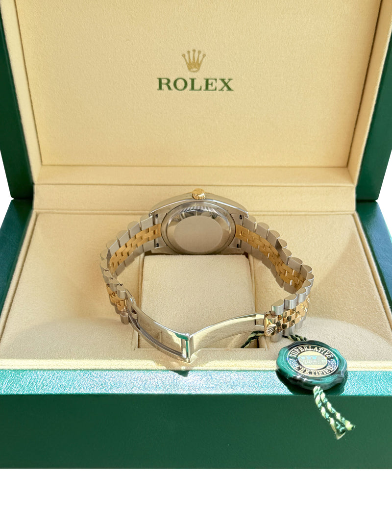 Rolex Datejust 36mm Steel Yellow Gold Champagne Roman Dial Mens Watch 116233