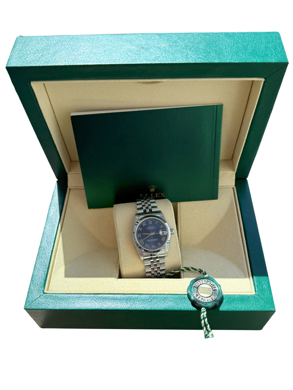 Rolex Datejust 31mm Midsize Blue Roman Dial Steel Jubilee Ladies Watch 78240