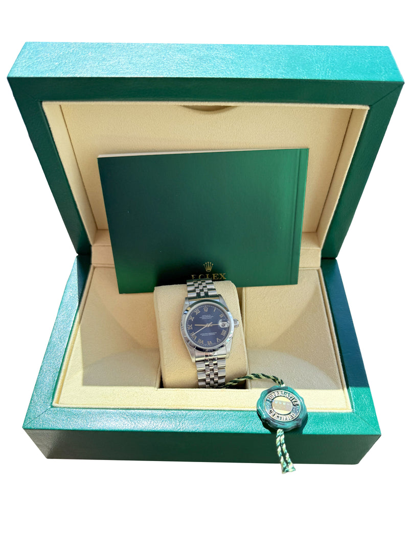 Rolex Datejust 31mm Midsize Blue Roman Dial Steel Jubilee Ladies Watch 78240