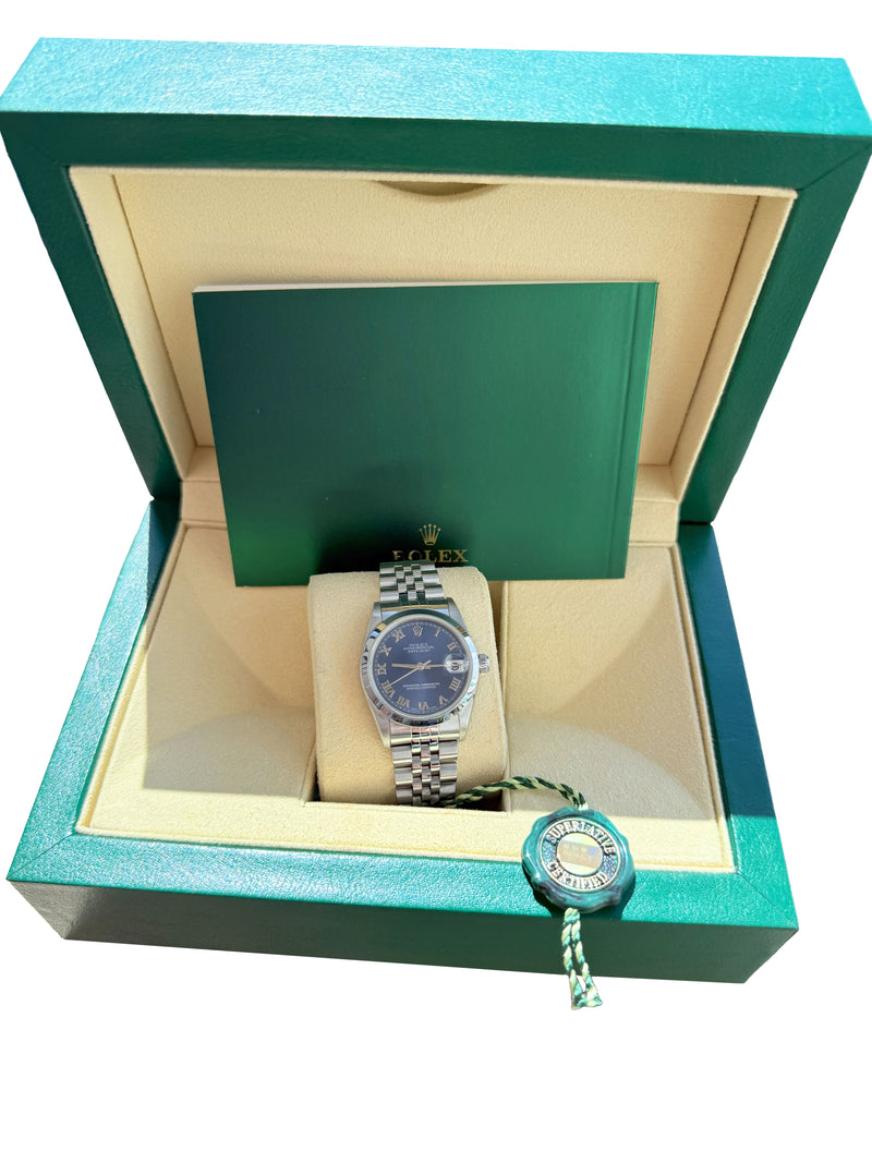 Rolex Datejust 31mm Midsize Blue Roman Dial Steel Jubilee Ladies Watch 78240