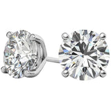 7.20ct GIA Natural Round Diamond 4 Prong Martini Stud Earrings Si1/Si2 14K Gold