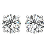 7.20ct GIA Natural Round Diamond 4 Prong Martini Stud Earrings Si1/Si2 14K Gold