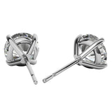 7.20ct GIA Natural Round Diamond 4 Prong Martini Stud Earrings Si1/Si2 14K Gold