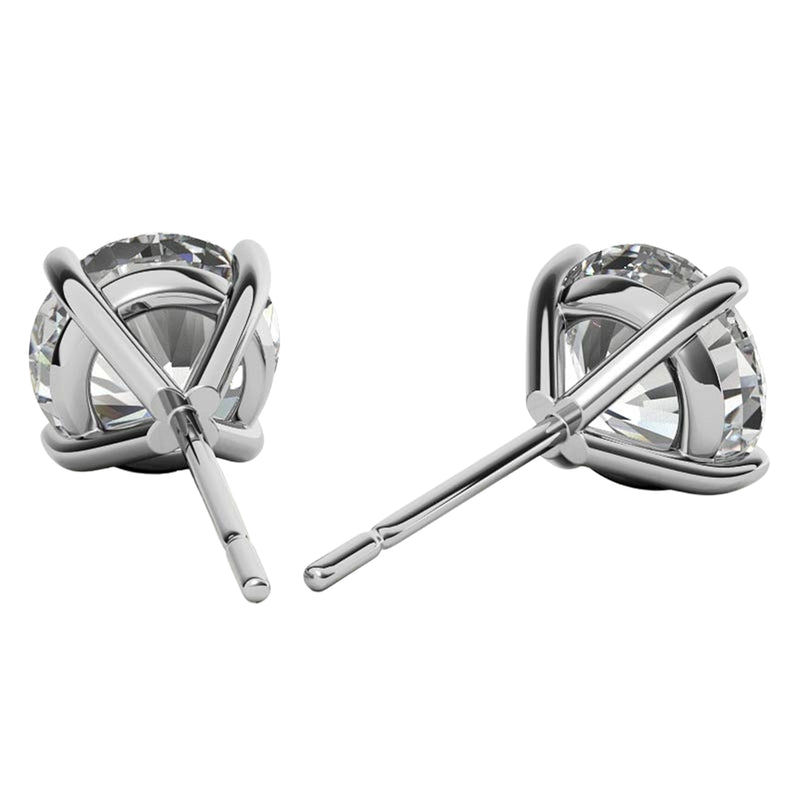 7.20ct GIA Natural Round Diamond 4 Prong Martini Stud Earrings Si1/Si2 14K Gold