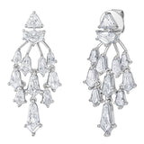 Ruchi New York 4.33 Carats Devi Diamond Chandelier Earrings In 18K White Gold