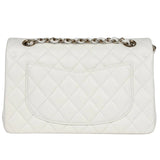 Chanel Small Classic Double Flap White Caviar Light Gold Hardware