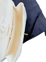 Chanel Small Classic Double Flap White Caviar Light Gold Hardware