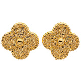 Van Cleef & Arpels Vintage Alhambra 18K Yellow Gold Clip Earrings