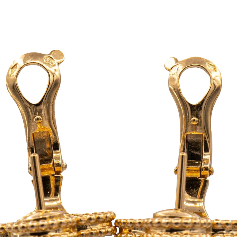Van Cleef & Arpels Vintage Alhambra 18K Yellow Gold Clip Earrings