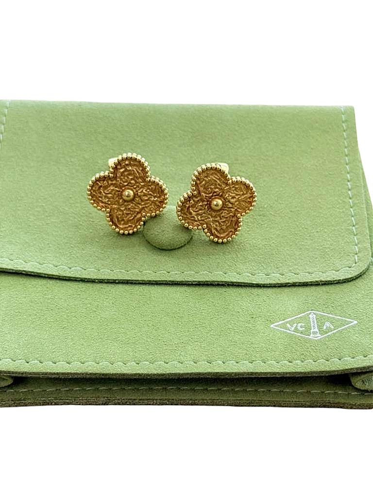 Van Cleef & Arpels Vintage Alhambra 18K Yellow Gold Clip Earrings