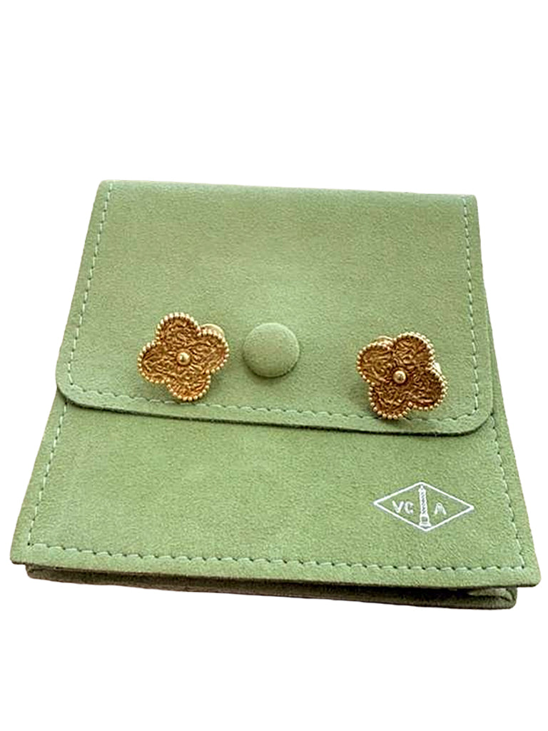 Van Cleef & Arpels Vintage Alhambra 18K Yellow Gold Clip Earrings
