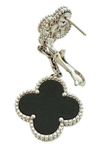 Van Cleef & Arpels Magic Alhambra 2 Onyx Motifs Diamond Earrings 18K White Gold