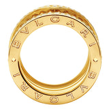 Bulgari B.zero1 Rock Four-Band Studded Spiral With Pave Diamonds Ring 18K Yellow Gold