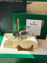 Rolex Cosmograph Daytona 40mm Blue Racing Dial Gold Steel Men's Watch 116503