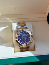 Rolex Cosmograph Daytona 40mm Blue Racing Dial Gold Steel Men's Watch 116503