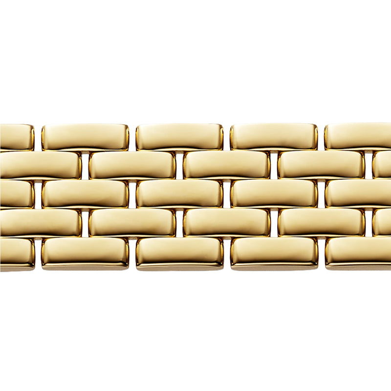 Cartier Maillon Panthere Five Rows Yellow Gold Bracelet In Size 16