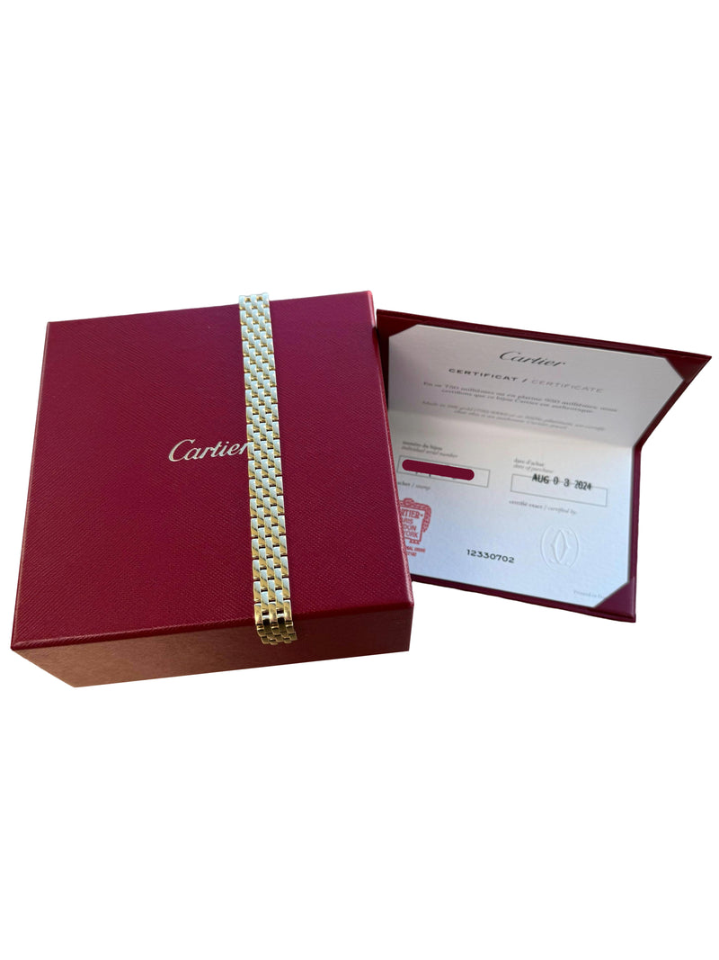 Cartier Maillon Panthere Five Rows Yellow Gold Bracelet In Size 16