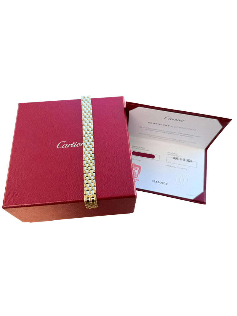 Cartier Maillon Panthere Five Rows Yellow Gold Bracelet In Size 16