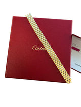 Cartier Maillon Panthere Five Rows Yellow Gold Bracelet In Size 16