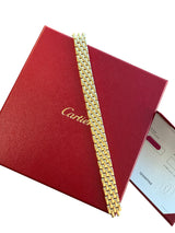 Cartier Maillon Panthere Five Rows Yellow Gold Bracelet In Size 16